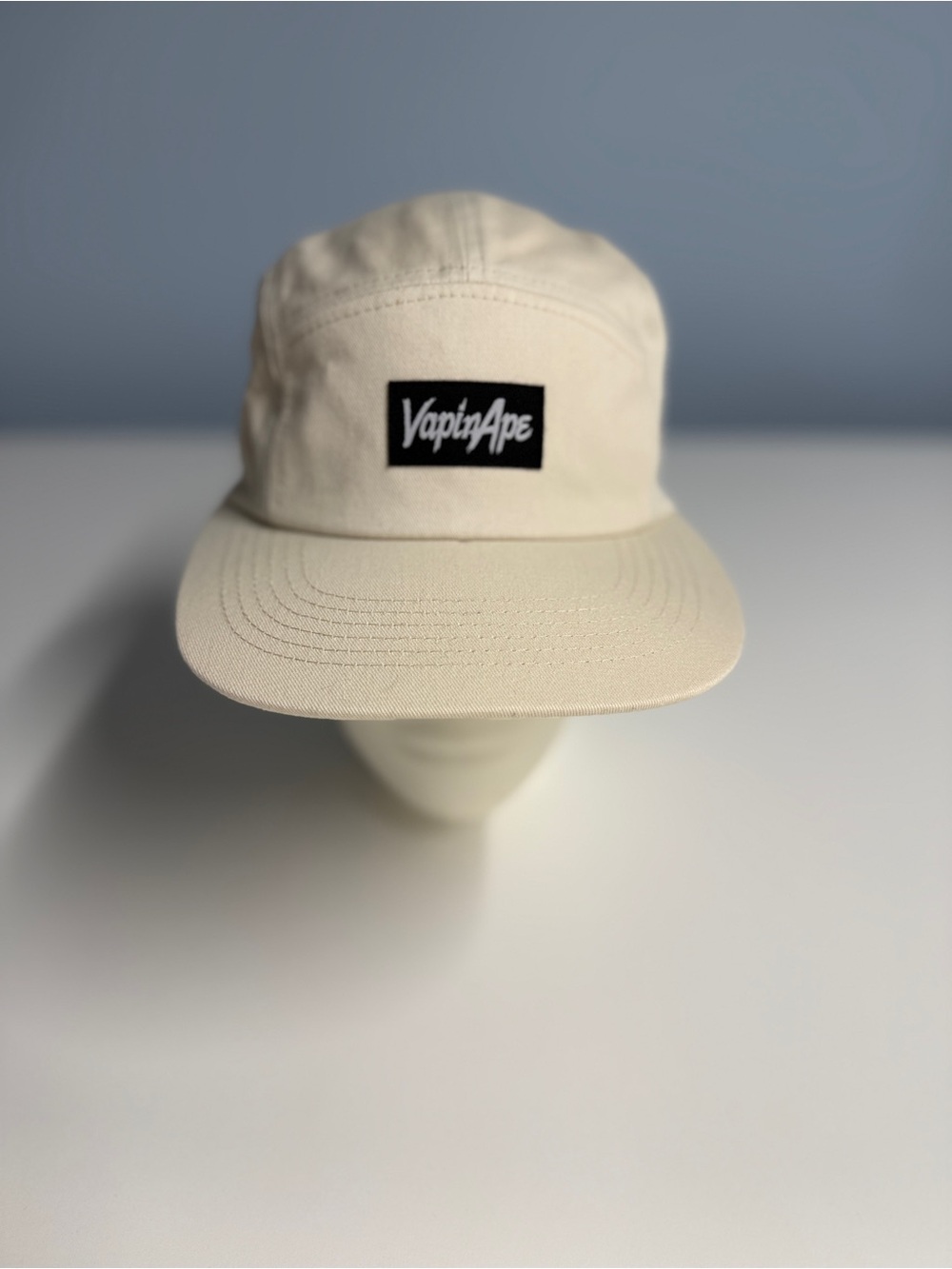 Cream Canvas 5-Panel Cap